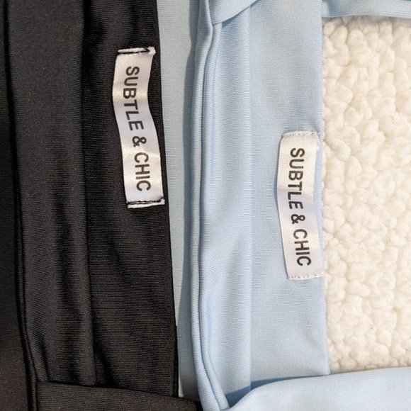 Cute cropped top - Pack of two - blue and black - Picture 2 of 8